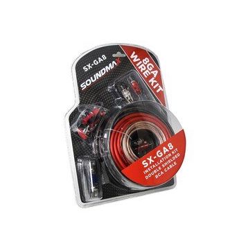 Soundmax SX-AWG8 8GA Vakumlu Oto Anfi Kablo Seti