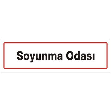 Soyunma Odası Levhası