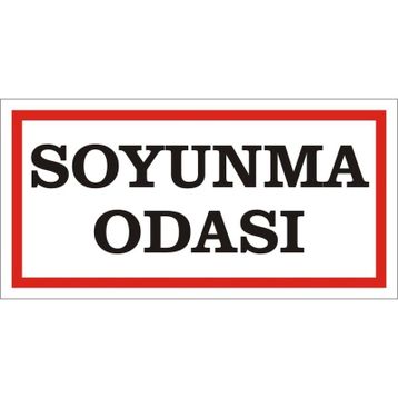 Soyunma Odası Levhası