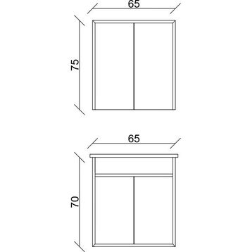 Sözcan Group Dicle Takımı Antrasit 65 cm Asma Alt+Üst+Lavabo