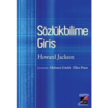 Sözlükbilime Giriş - Howard Jackson