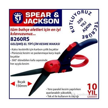 Spear and Jackson 8260RS Çim Kesme Makası