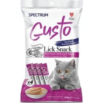 Spectrum Gusto Karidesli ve Somonlu Kısırlaştırılmış Sıvı 60 gr Kedi Ödül Maması