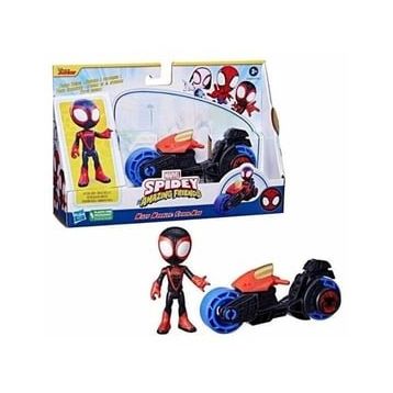 Spider F6777-F7460 Spider and His Amazing Friends Miles Morales Motorsiklet ve Figür