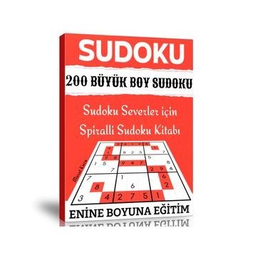 Spiralli Büyük Boy Sudoku Kitabı Enine Boyuna Eğitim