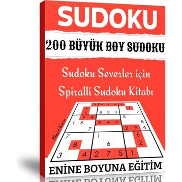 Spiralli Büyük Boy Sudoku Kitabı Enine Boyuna Eğitim
