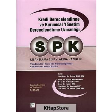 SPK LISANSLAMA SINAVLARINA HAZIRLIK KREDI DERECELENDIRME VE KURUMSAL YÖNETİM DERECELENDIRME UZMANLI - KOLEKTIF
