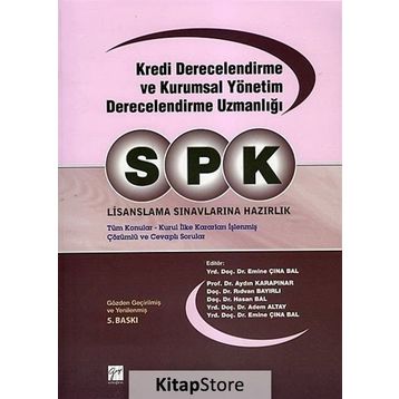 SPK LISANSLAMA SINAVLARINA HAZIRLIK KREDI DERECELENDIRME VE KURUMSAL YÖNETİM DERECELENDIRME UZMANLI - KOLEKTIF