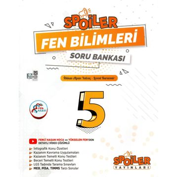 Spoiler Yayınları 5. Sınıf Fen Bilimleri Soru Bankası