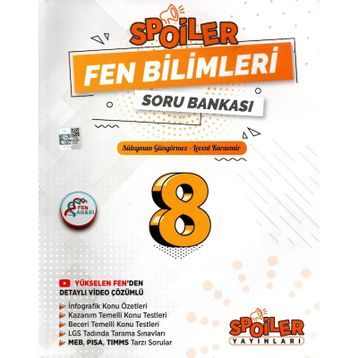 Spoiler Yayınları 8. Sınıf LGS Fen Bilimleri Soru Bankası