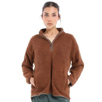 Sportive 24KK018-KHVE Sherpa Kahverengi Günlük Stil Kadın Polar