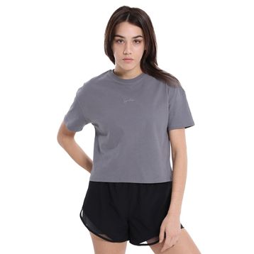 Sportive 25YK015 Ube Gri Günlük Stil Kadın T-shirt