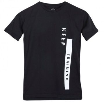 Sportive B10005-SYH Boypenone Siyah Çocuk Koşu T-Shirt
