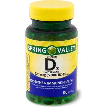 Spring Valley Vitamin D3 5000 IU 250 Kapsül