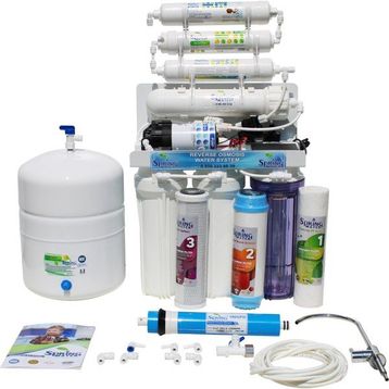 Spring Water Ters Ozmoz 11 Aşamalı 8 lt Pompalı Açık Kasa Su Arıtma Cihazı