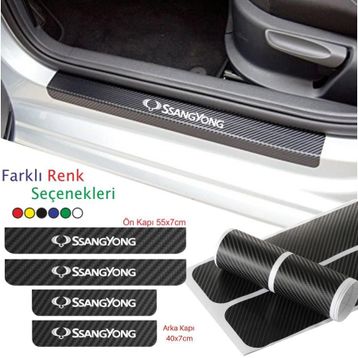 Ssangyong 4 Adet Karbon Kapı Eşiği Sticker
