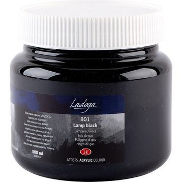 St.Petersburg 500 ml Lamp Black 801 Ladoga Akrilik Boya