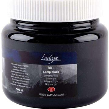 St.Petersburg 500 ml Lamp Black 801 Ladoga Akrilik Boya