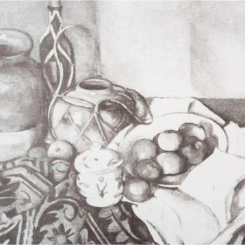 St.Petersburg Sonnet Desenli 30x40 cm Still Life With Apples Tuval