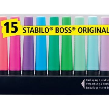 Stabilo 7015-01-5 Boss Original 15'li Yeni Fosforlu Kalem Set