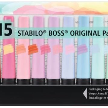 Stabilo 7015-02-5 Boss Original 15'li Yeni Pastel Fosforlu Kalem Set