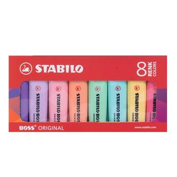 STABILO BOSS Pastel Renkler Fosforlu Kalem 8'li