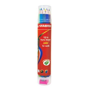 Stabilo Color 12'li Plastik Tüp Kuru Boya