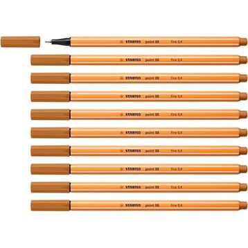 Stabilo Point 88 Fineliner 10'lu Koyu Toprak Rengi Kalem