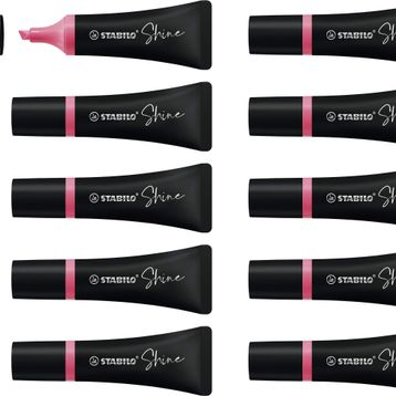Stabilo Shine 10'lu Paket Pembe Fosforlu Kalem