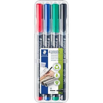 Staedtler Lumocolor Permament Markör M 4'Lü Kalem