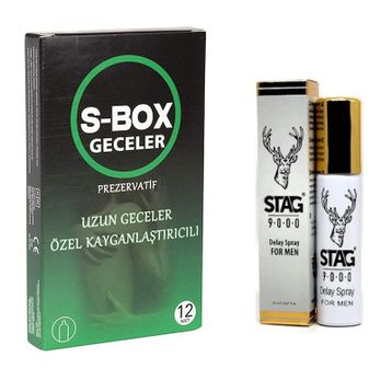 Stag 9000 Delay Sprey +12'li Prezervatif