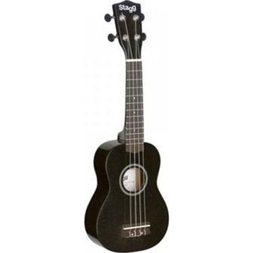 Stagg US Soprano Siyah Ukulele + Bagg