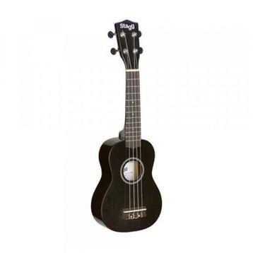 Stagg US Soprano Siyah Ukulele + Bagg