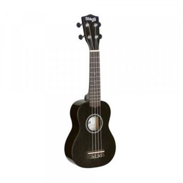 Stagg US Soprano Siyah Ukulele + Bagg
