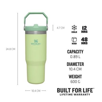 Stanley 10-10997-004 The Wild Imagination Ice Flow Flip Straw Tumbler Fıstık Yeşili 0.59 L Pipetli Bardak Termos