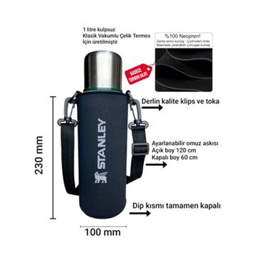 Stanley Adventure Neopren 1 lt Kulpsuz Termos Kılıfı ve Omuz Askısı