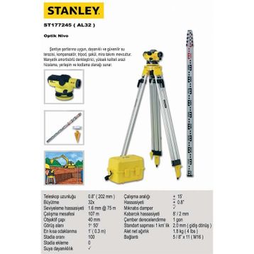 Stanley AL32 Kit Optik Nivo