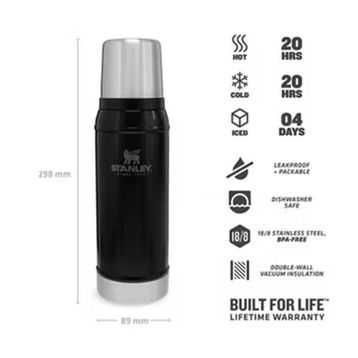 Stanley Classics Legendary Bottle 0.75 lt Siyah Termos