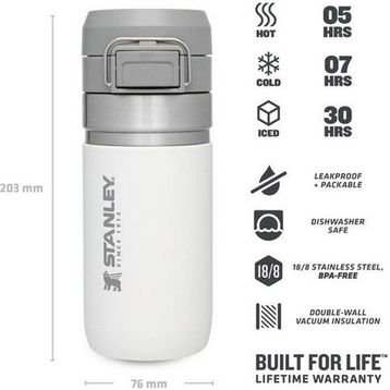 Stanley Go Quick Flip Beyaz 0.47 lt Çelik Termos