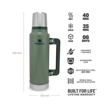 Stanley Klasik Vakumlu 1.4 lt Paslanmaz Çelik Yeşil Termos