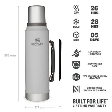 Stanley Legendary Klasik 1 lt Gri Vakumlu Çelik Termos