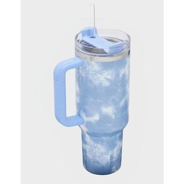 Stanley Quencher 1.18 lt Mavi Beyaz Pipetli Termos