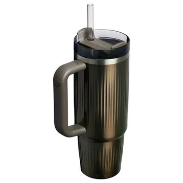 Stanley Quencher Fluted Gunmetal Shine 0.89 lt Pipetli Termos Bardak