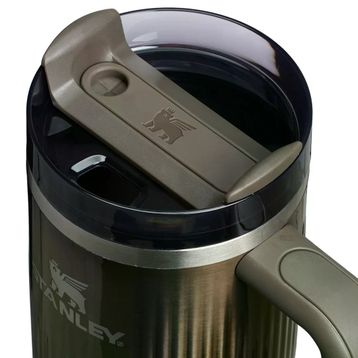 Stanley Quencher Fluted Gunmetal Shine 0.89 lt Pipetli Termos Bardak