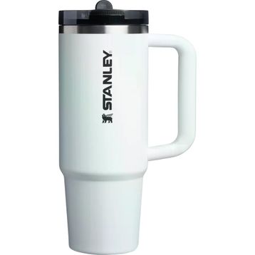 Stanley Quencher ProTour Flip Straw Tumbler Beyaz Siyah 1.18 lt Pipetli Termos