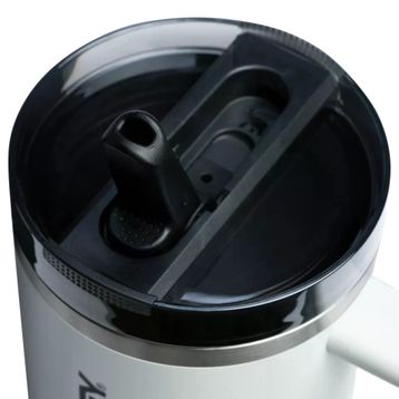 Stanley Quencher ProTour Flip Straw Tumbler Beyaz Siyah 1.18 lt Pipetli Termos