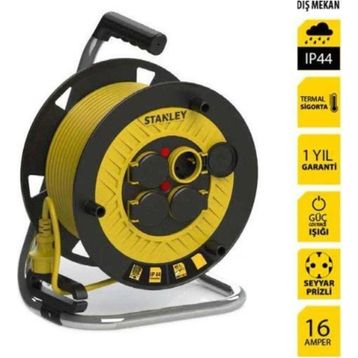 Stanley ST-P-2515 3x1.5 mm 4 Prizli 25 mt Makaralı Kablo