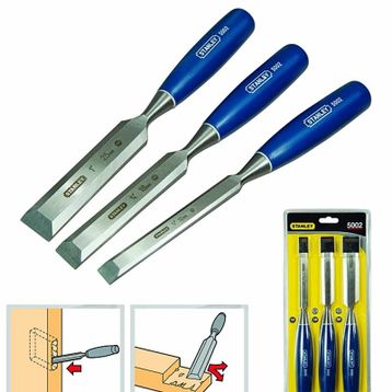 Stanley ST016128 12/18/25 mm 3 Parça İskarpela Seti