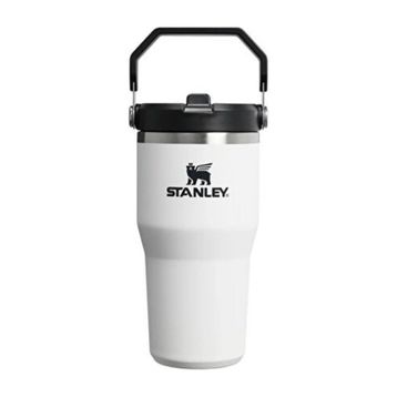 Stanley The Iceflow Flip Straw Beyaz Siyah 0.60 lt Pipetli Termos Bardak