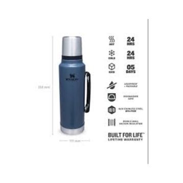 Stanley The Legendary Hammertone Lake 1 lt Mavi Klasik Termos